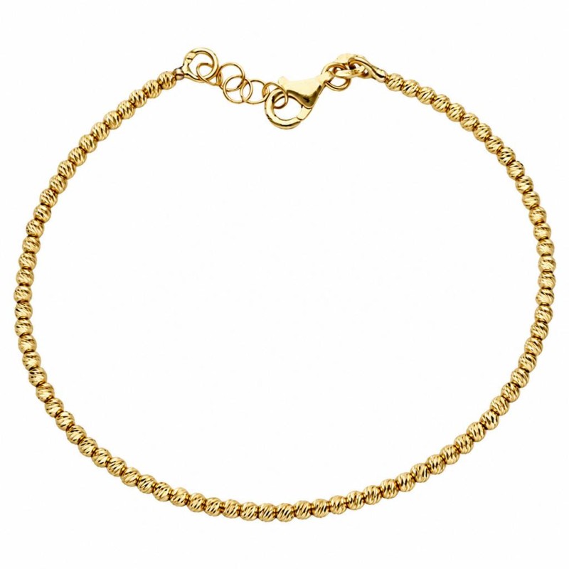 Bransoleta złota Au 585 diamentowane kuleczki