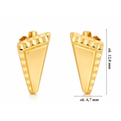 Kolczyki złote Au 585 geometryczne eleganckie