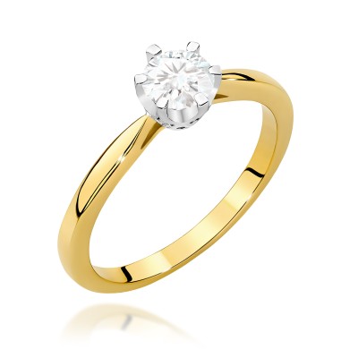 Pierścionek złoty Diament Laboratoryjny 0,58 ct