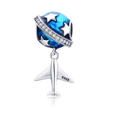 Charms srebrny Ag 925 planeta samolot IM0160525CH