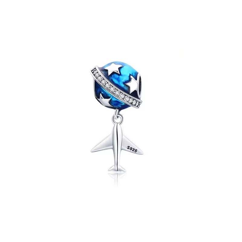 Charms srebrny Ag 925 planeta samolot IM0160525CH