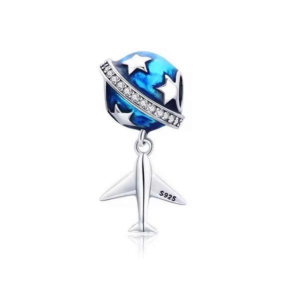Charms srebrny Ag 925 planeta samolot IM0160525CH