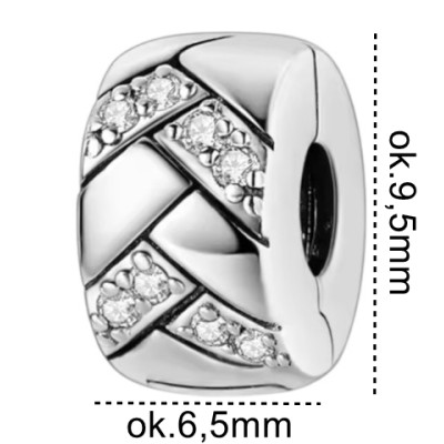 Charms srebrny Ag 925 stoper cyrkonie IM0840525CH