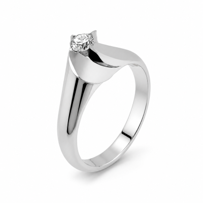 Pierścionek Au 585 z diamentem 0.18ct