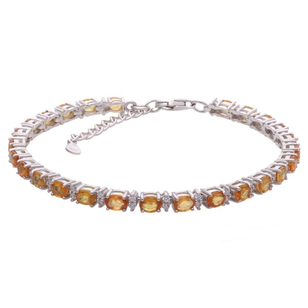 Bransoleta Ag 925 Orange Sapphire NA1581-B-OSA-WP