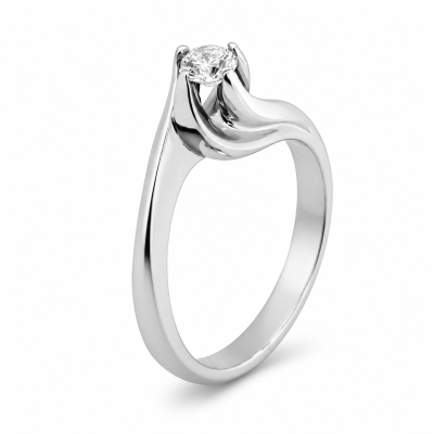 Pierścionek Au 585 z diamentem 0.19ct