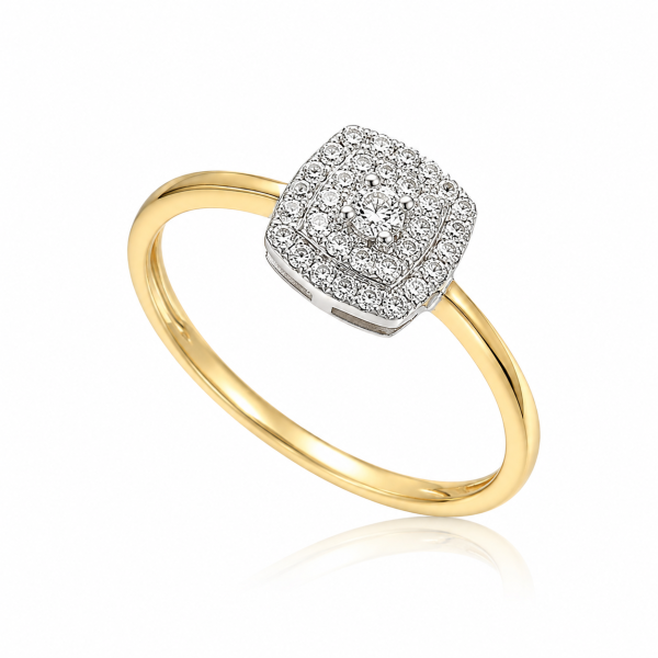 Pierścionek złoty Au 585 z diamentami 0,150ct
