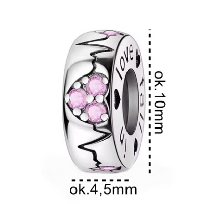 Charms srebrny Ag925 linia życia serce IM0180525CH