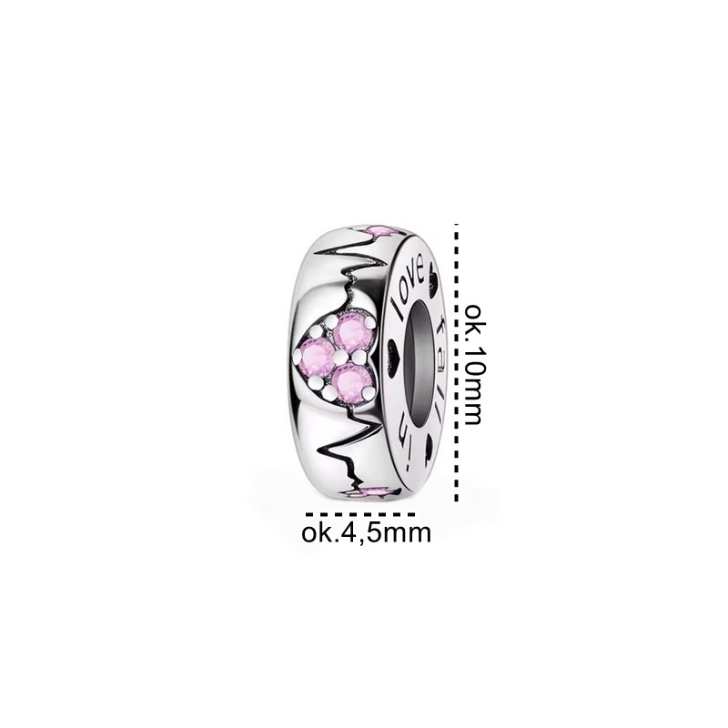 Charms srebrny Ag925 linia życia serce IM0180525CH