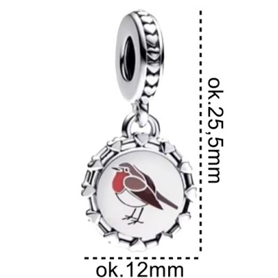 Charms zawieszka Ag 925 ptak rudzik IM2600425CH