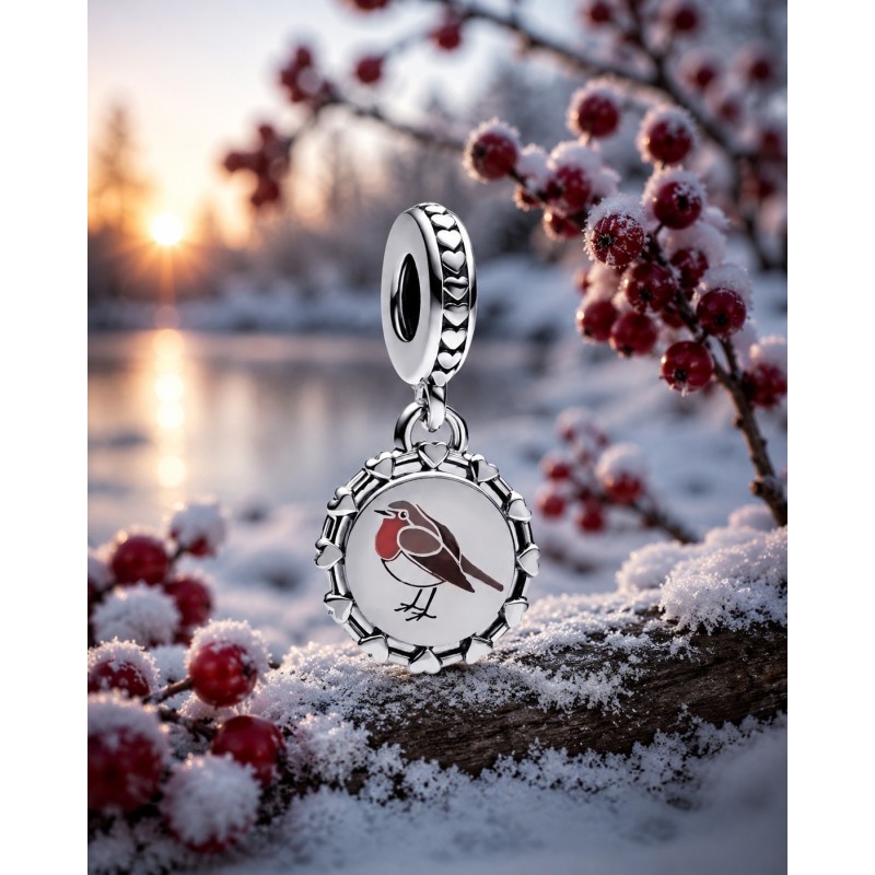 Charms zawieszka Ag 925 ptak rudzik IM2600425CH