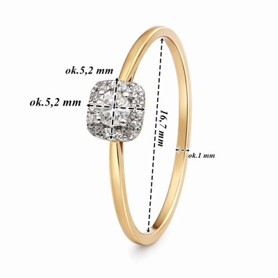 Pierścionek złoty Au 585 z diamentami JAR35141Y