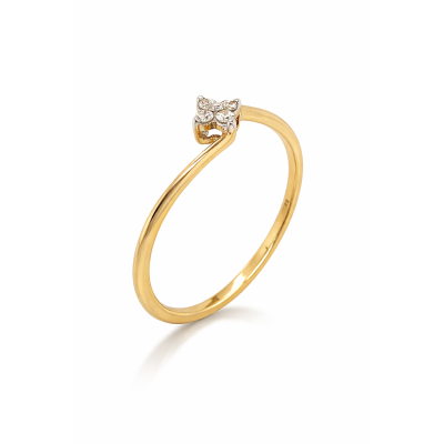 Pierścionek Au 585 z diamentami JKR2Y 0.06ct