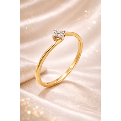Pierścionek Au 585 z diamentami JKR2Y 0.06ct