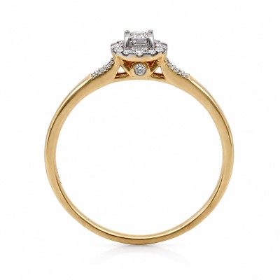 Pierścionek złoty Au 585 z diamentami 0,15ct
