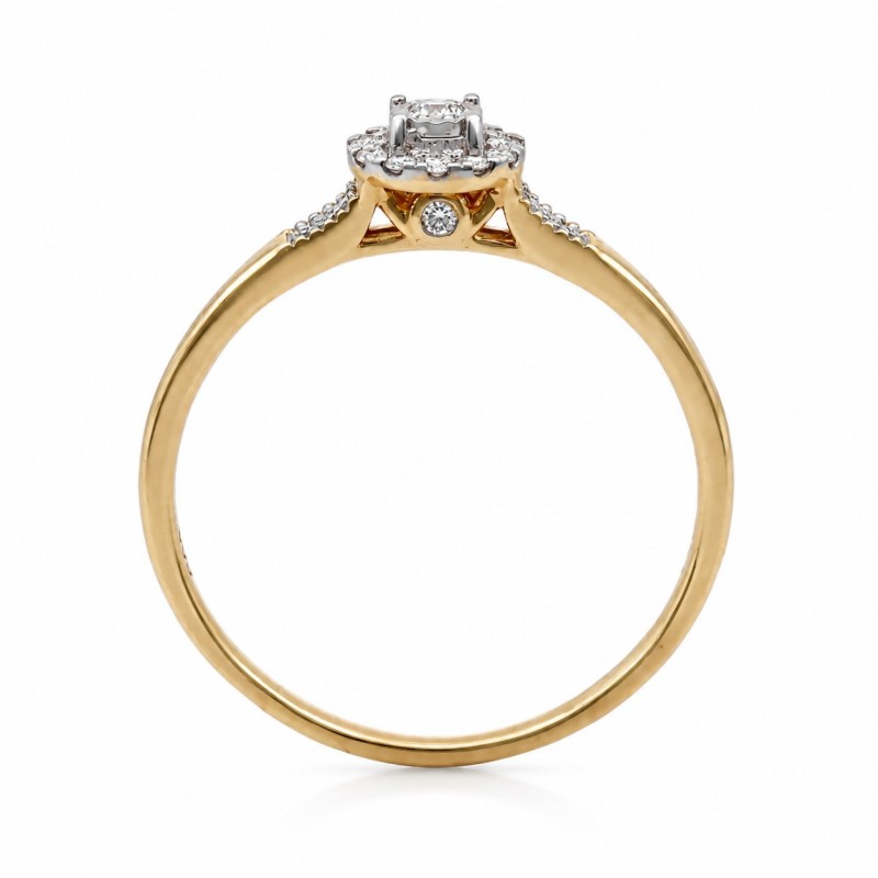 Pierścionek złoty Au 585 z diamentami 0,15ct
