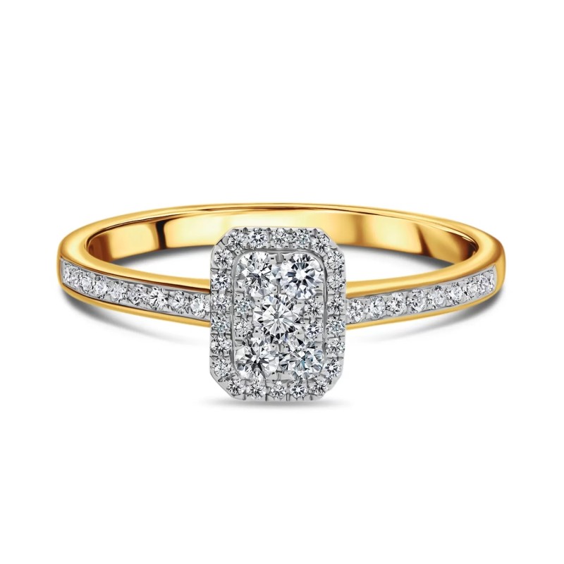 Pierścionek złoty Au 585 z diamentami 0,29ct