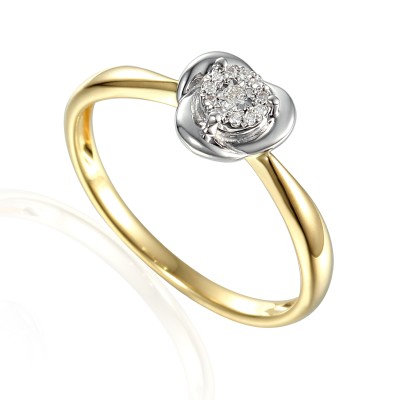 Pierścionek złoty Au 585 z diamentami 0,30ct