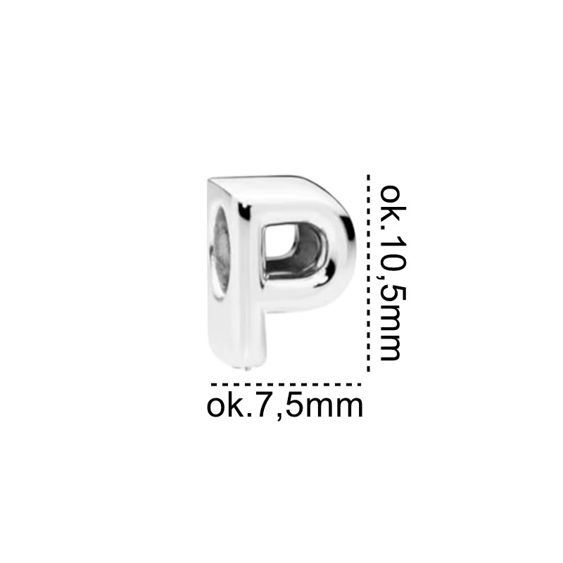 Charms srebrny Ag 925 literka P IM2040425CH