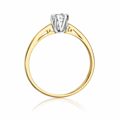 Pierścionek złoty Au 585 z diamentem 0.15ct