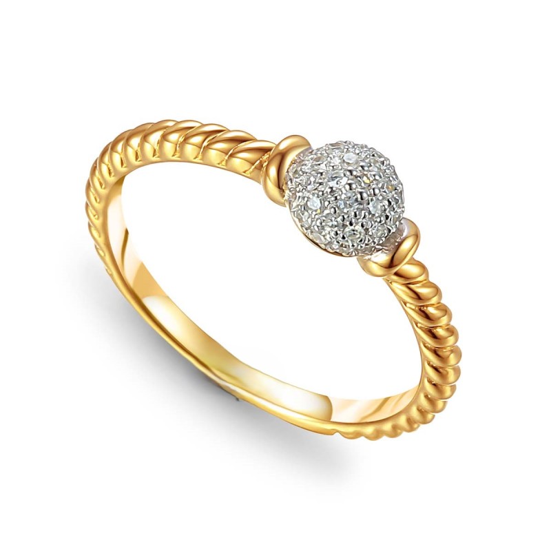Pierścionek złoty Au 585 z diamentami 0,11ct