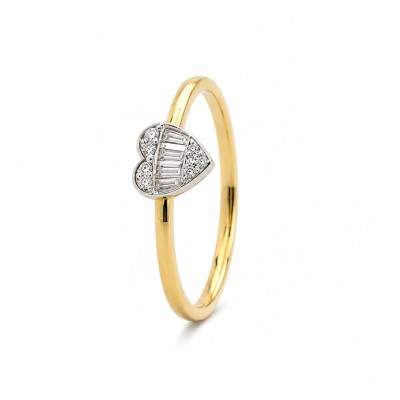 Pierścionek złoty Au 585 z diamentami 0,16ct