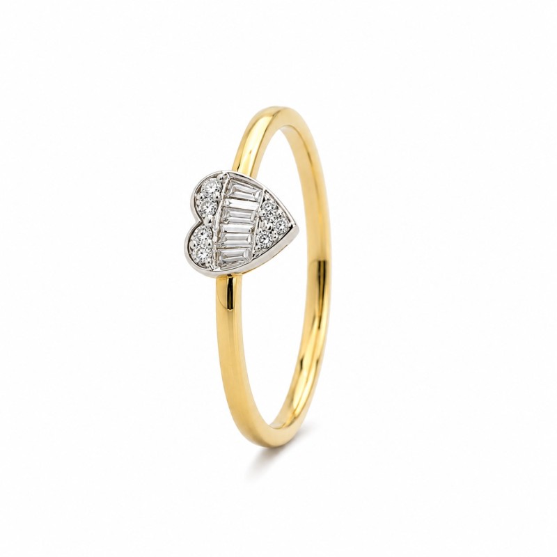 Pierścionek złoty Au 585 z diamentami 0,16ct