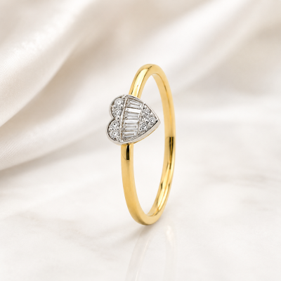 Pierścionek złoty Au 585 z diamentami 0,16ct