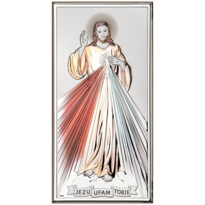 Obrazek srebrny Jezus Miłosierny DS26C