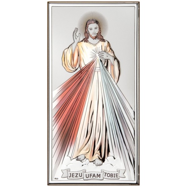 Obrazek srebrny Jezus Miłosierny DS26C
