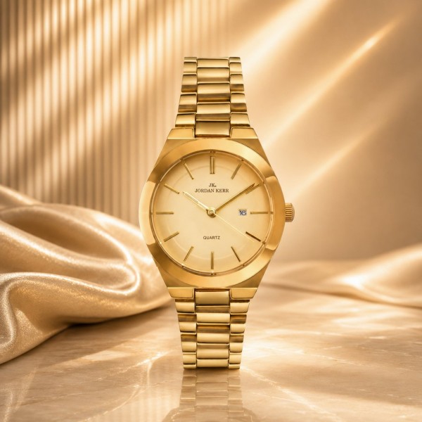 Zegarek damski Jordan Kerr P9013 IPG Gold Dial