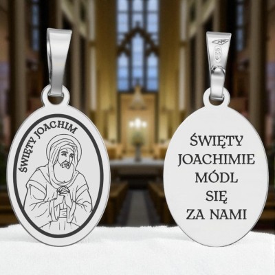 Medalik Ag 925 rodowany Św. Joachim MDC128R
