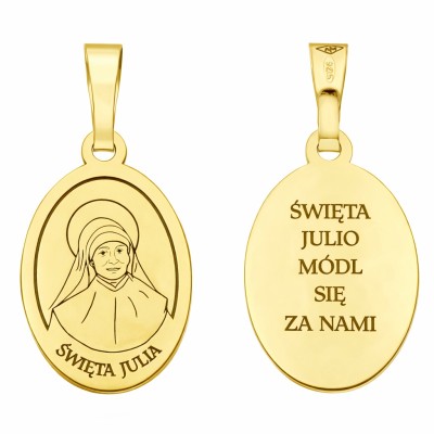 Medalik srebrny Ag 925 rodowany Św. Julia MDC096G