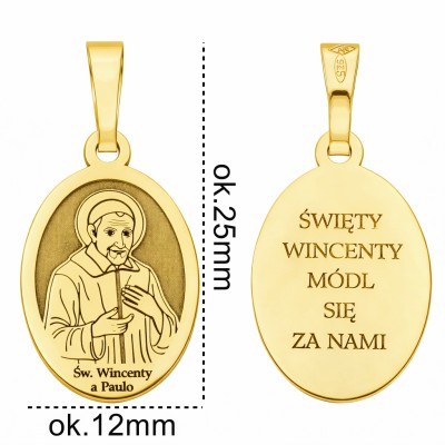 Medalik srebrny Św. Wincenty a Paulo MDC098G