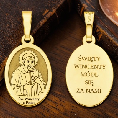 Medalik srebrny Św. Wincenty a Paulo MDC098G