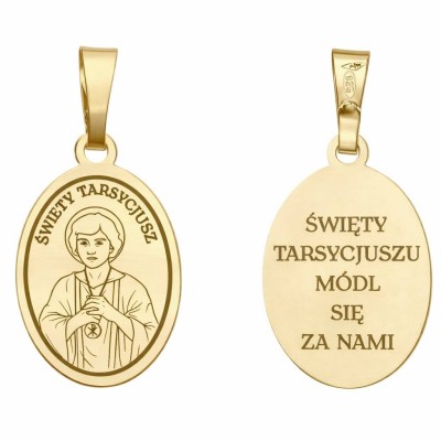 Medalik Ag 925 pozłacany Św. Tarsycjusz MDC129G