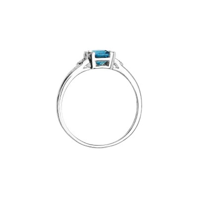 Złoty pierścionek Au 585 BLUE TOPAZ 1,10 ct