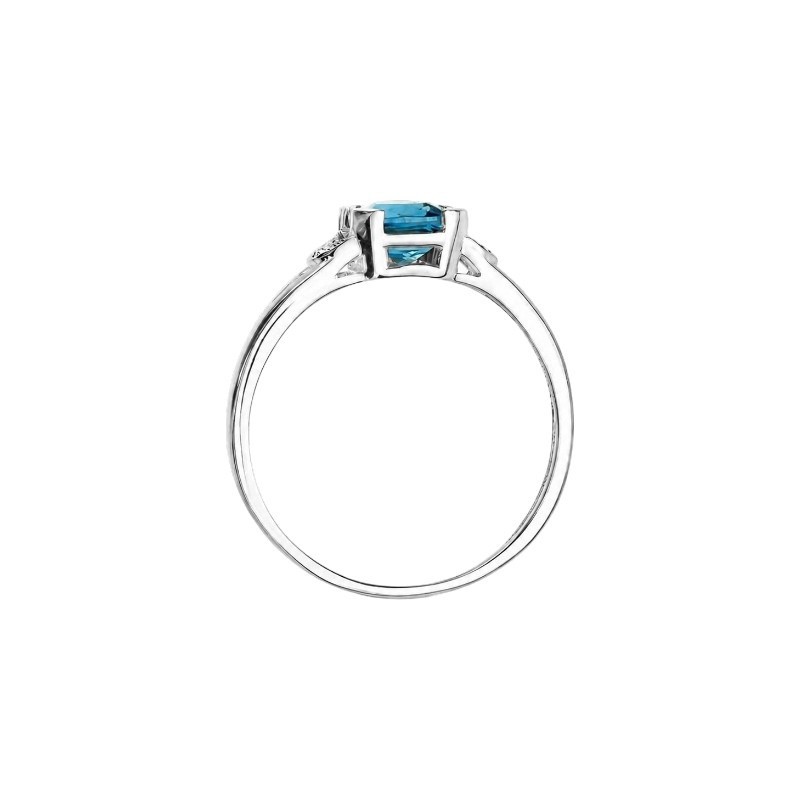 Złoty pierścionek Au 585 BLUE TOPAZ 1,10 ct
