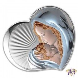 Obrazek srebrny Matka Boska z dzieciątkiem 81295CO