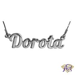 Naszyjnik srebrny rodowany Dorota
