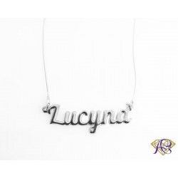 Naszyjnik srebrny rodowany Lucyna