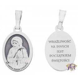 Srebrny medalik Ag 925 Św. Matka Teresa z Kalkuty