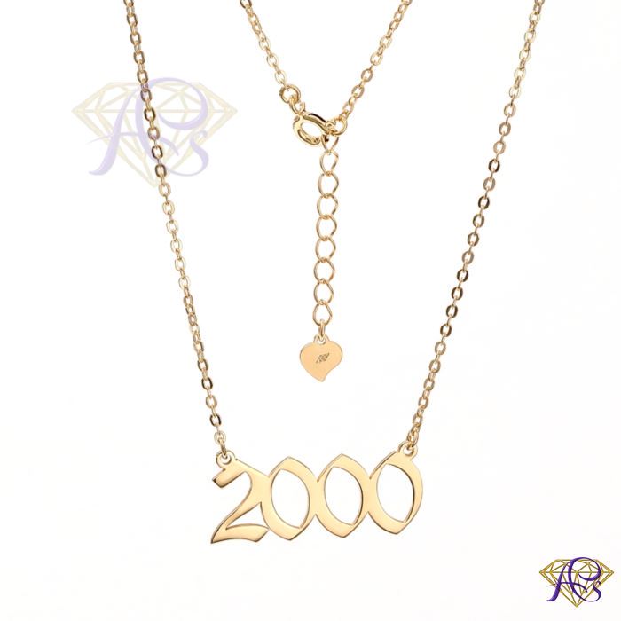 Naszyjnik srebrny złocony- Rocznik 1995 (7043)