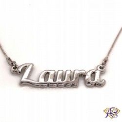 Naszyjnik srebrny rodowany Laura