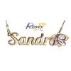 Naszyjnik srebrny złocony z imieniem SANDRA