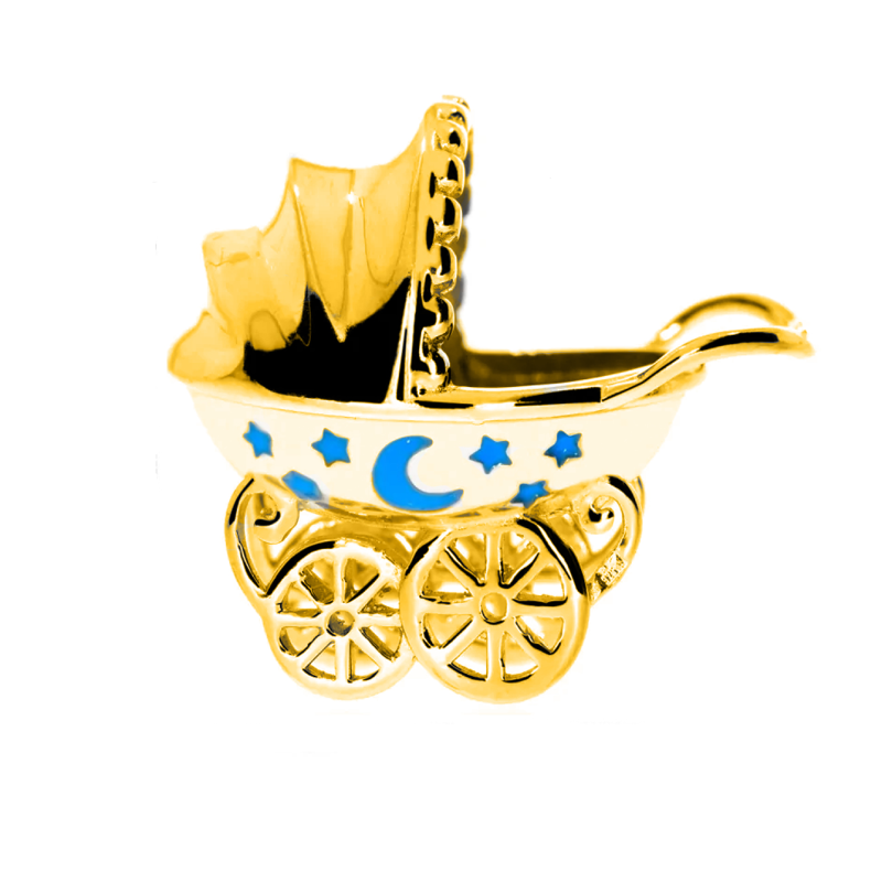 Wózek srebrny Ag 925 Pozłacany W01BG