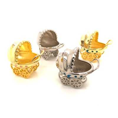 Wózek srebrny Ag 925 Pozłacany W01BG