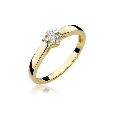 Pierścionek Au 585 z brylantem 0.15ct