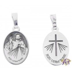 Srebrny medalik Ag 925 Jezus Miłosierny MDC034R