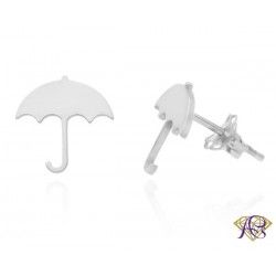 Srebrne kolczyki rodowane Ag 925 parasole KSR046